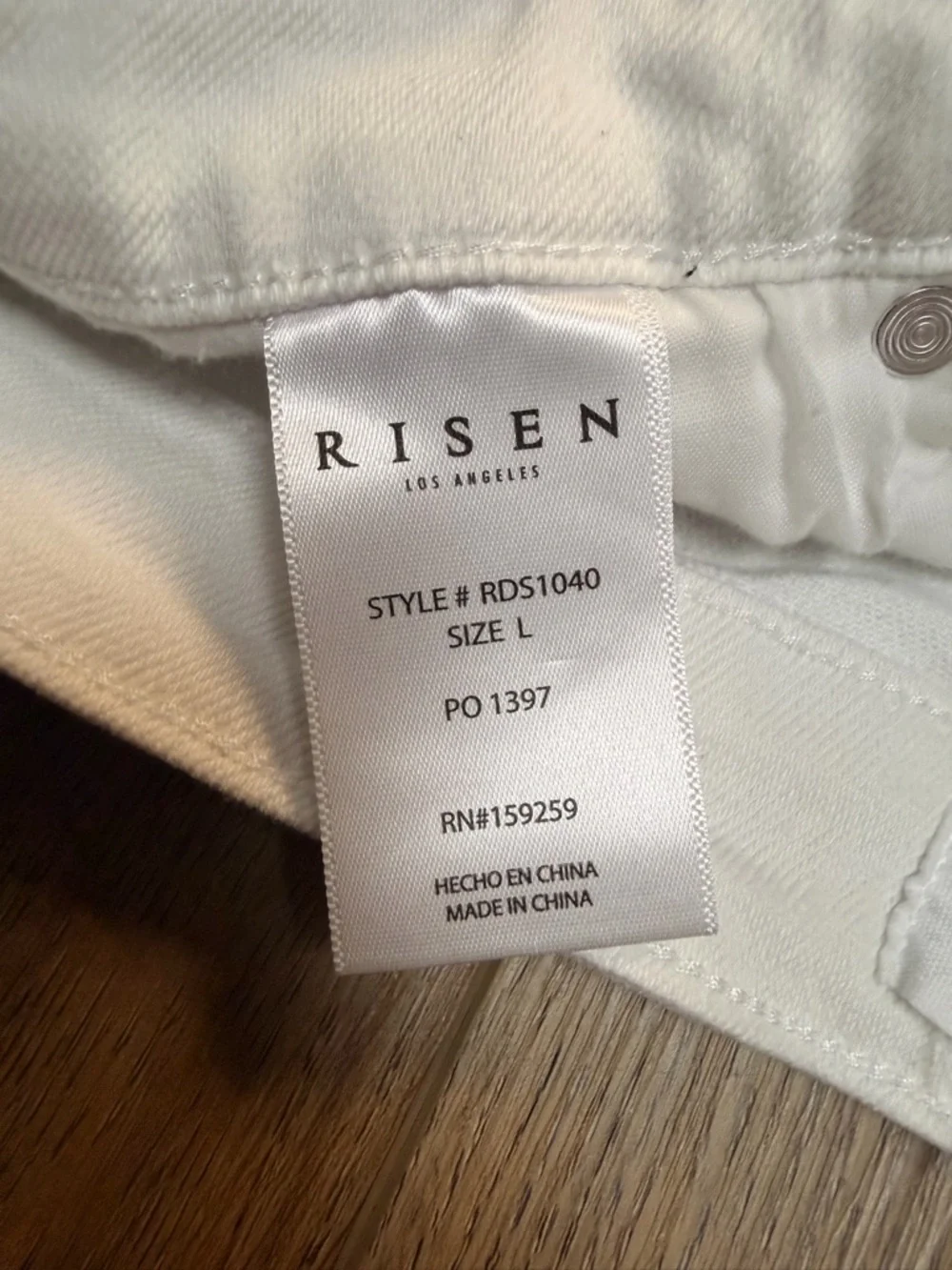 White Distressed Women’s Jean Shorts - Picture 3 of 12